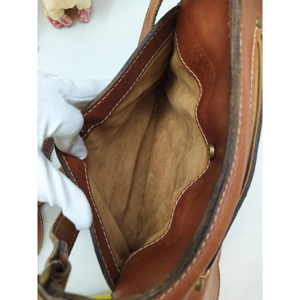 Patricia Nash Brown Leather Buckle Flap Closure Crossbody Bag - Picture 8 of 16